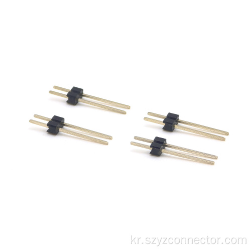 2.54mm 피치 핀 헤더 단일 행 직선 2p